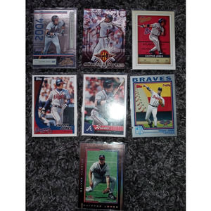 Chipper Jones Atlanta Braves Collection of 7 Cards
